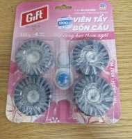 VIÊN TẨY BỒN CẦU GIFT (4X 55G) HƯƠNG HOA